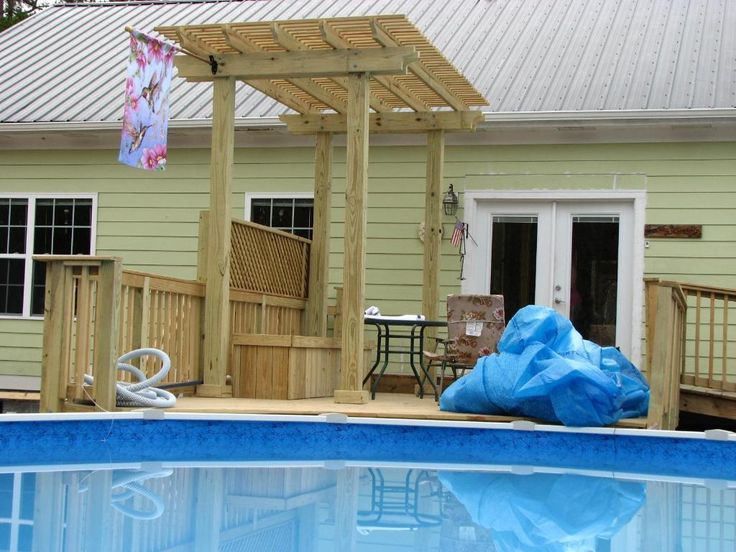 Above Ground Pool Decks From House above ground decks for pools | deck and pergola around above Above Ground Pool Decks From House above ground decks for pools | deck and pergola around above
