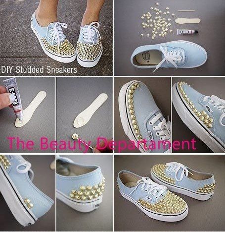 Diy Studded Running Shoes Diy Studded Running Shoes