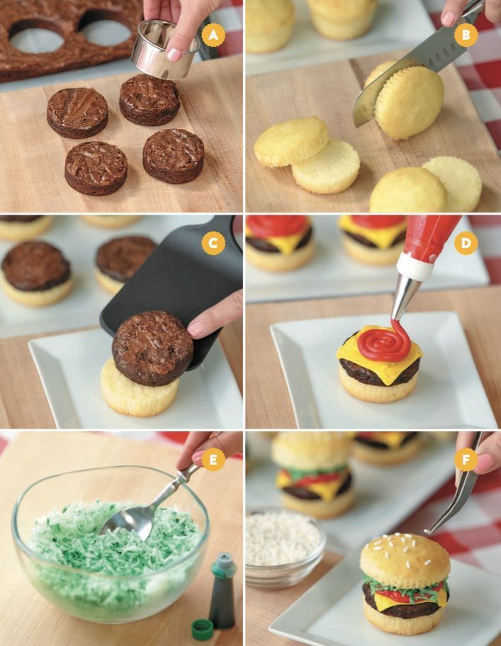 cake of the day cheeseburger cupcakes from nerdy nummies bake ideas