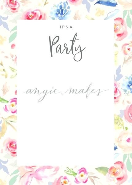 floral invitation template painted flowers party invitation blank flower party invitations