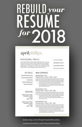 Resumes are one of the most important documents you will ever produce - as they can change the direction of your life. We provide professional resume designs to help you on your path. Visit Resume Foundry on Etsy.