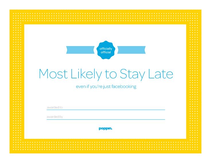 most likely to awards template