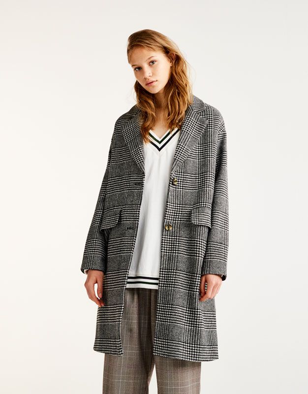 Oversize Cuadros Mujer Abrigo Ropa Cazadoras Abrigos Y 0Ov6qd