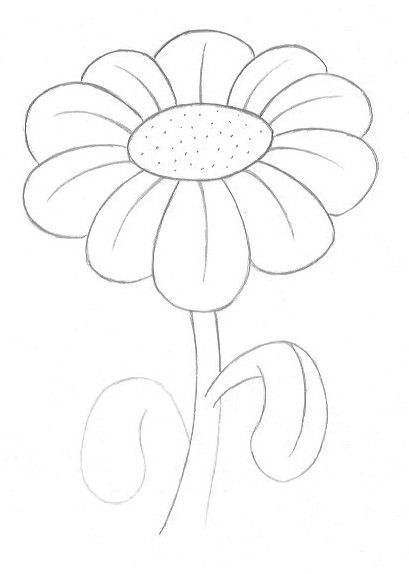 Easy Flower Drawing - Step Twelve | Flower drawing, Realistic ...