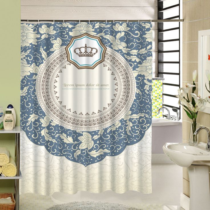 Past Pattern 3d Printing Shower Curtain Modern Bathroom Accessory Polyester Waterproof B Accessories Printed Past Pattern 3d Printing Shower, Tapestry Style Shower Curtain