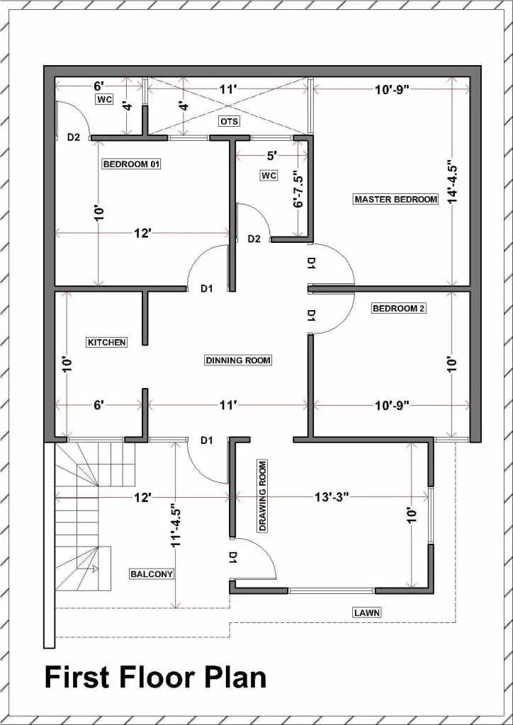 16X32 Floor Plan - 16x32 house plans 2 story 1
