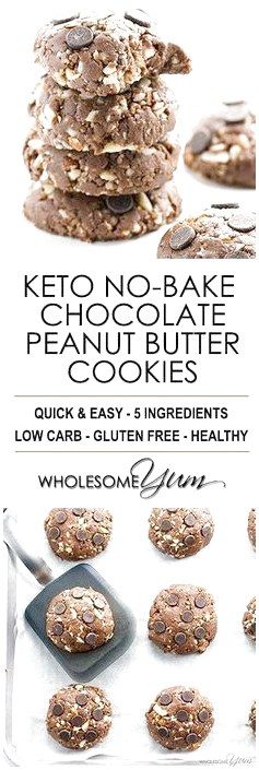 Easy Low Carb Peanut Butter Chocolate No Bake Cookies Recipe - These low carb pe...
