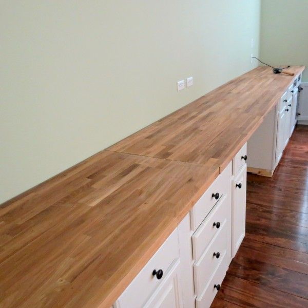 Ikea Butcherblock Countertop For Built In Wall To Desk Home Is Ikea Butcherblock Countertop For Built In Wall To Desk Home Is Where My Heart Featured On Remodelaholic Office Pinterest