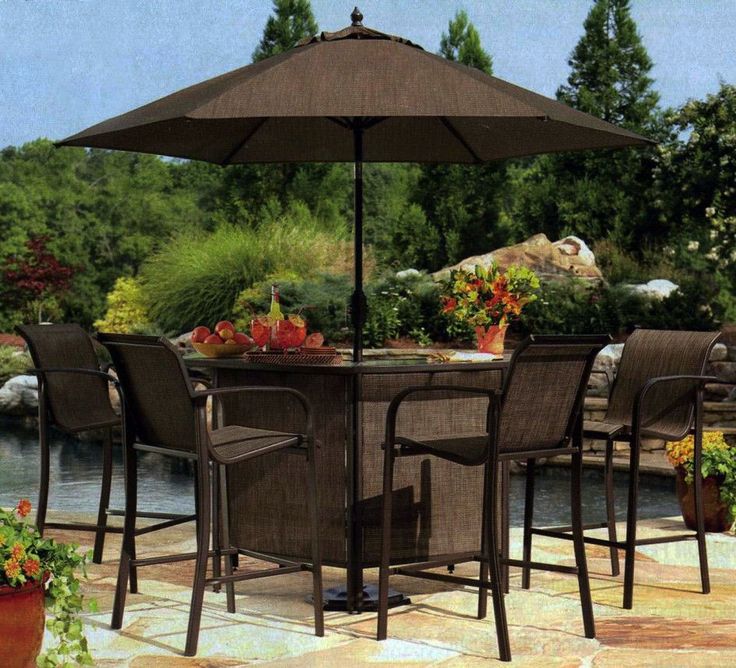 Amazing l shaped patio dining set for 2019 Patio set with umbrella