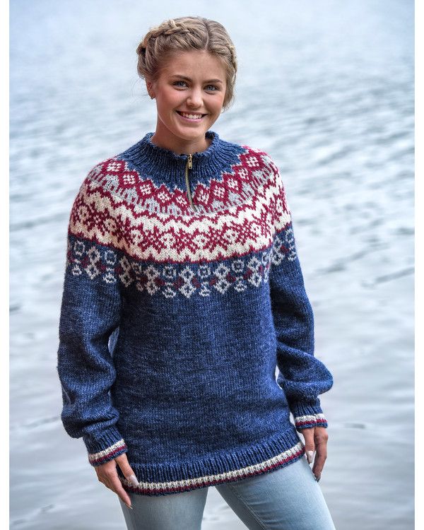 Genser | Knittingroom | Genser, Tovet genser, Strikkeoppskrift Genser Andrine | Knittingroom