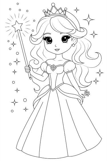 Enchant your world with our Chibi Princess Coloring Page! 🎨👑 Dive into