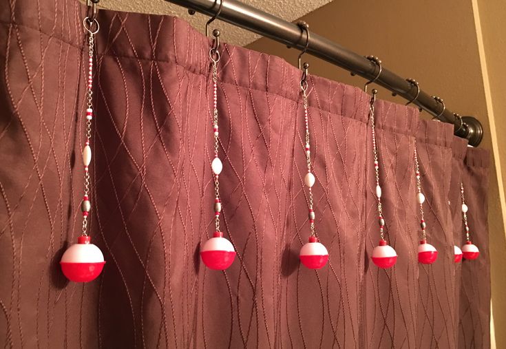 Shower Curtain Hook Decoration Bobbers Cabin Fishing Decor Hooks Curtains Shower Curtain Hook Decoration Bobbers, Cabin Shower Curtain Hooks