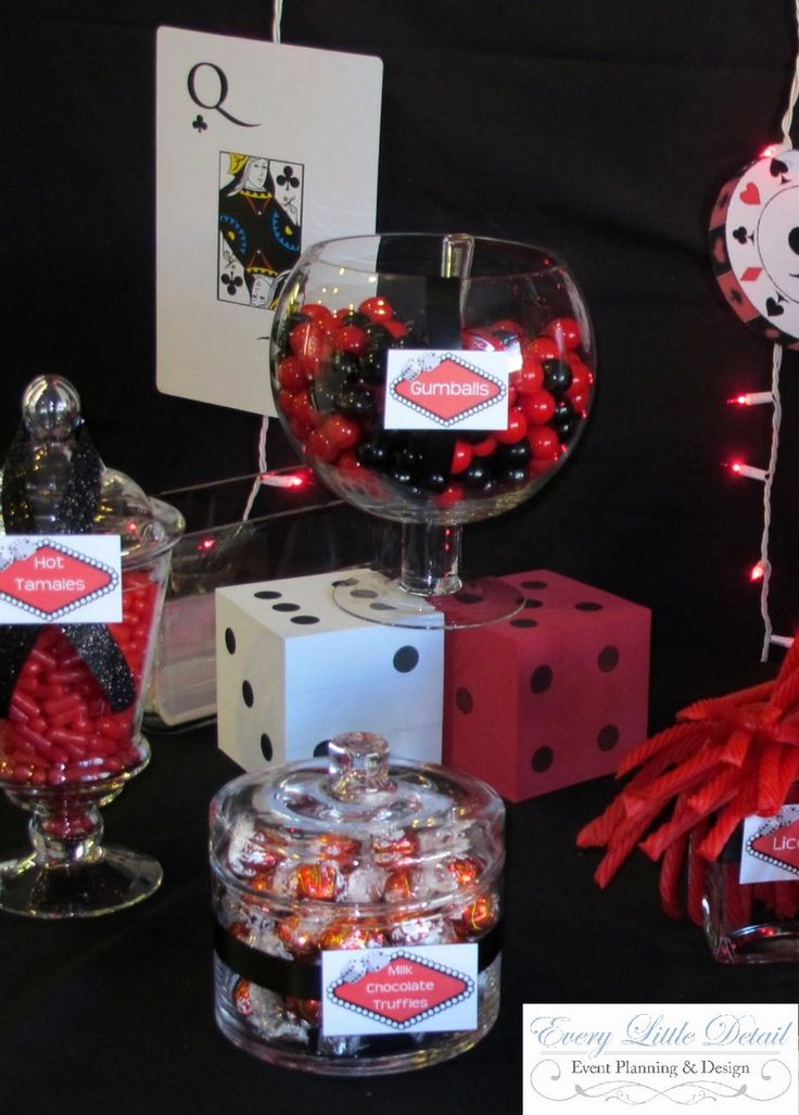 Casino themed sweets