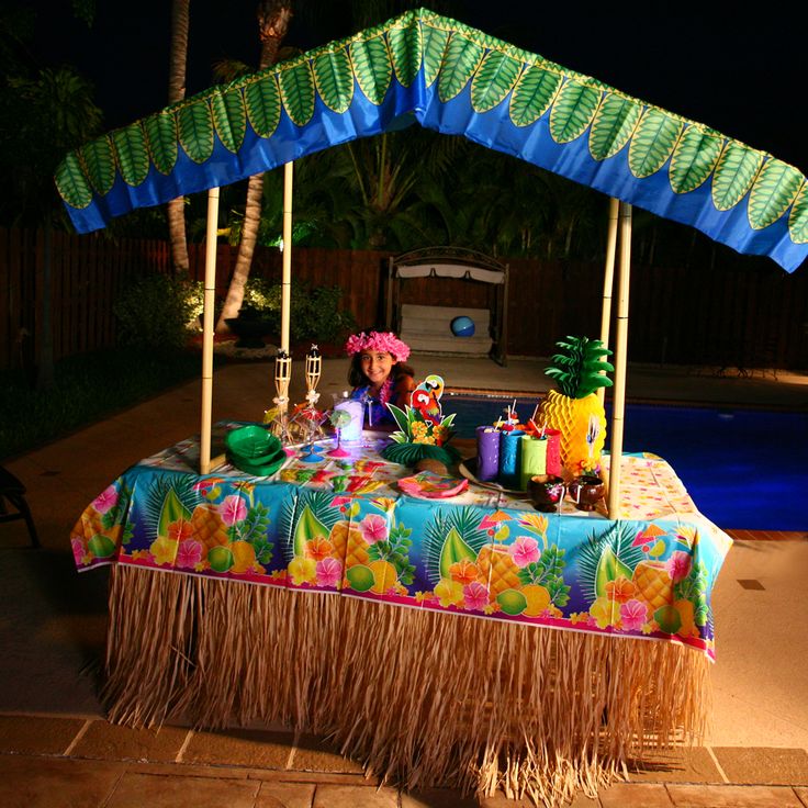 18++ Luau outdoor party decorations information