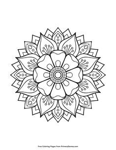 Mandalas Coloring Pages eBook: Floral Mandala