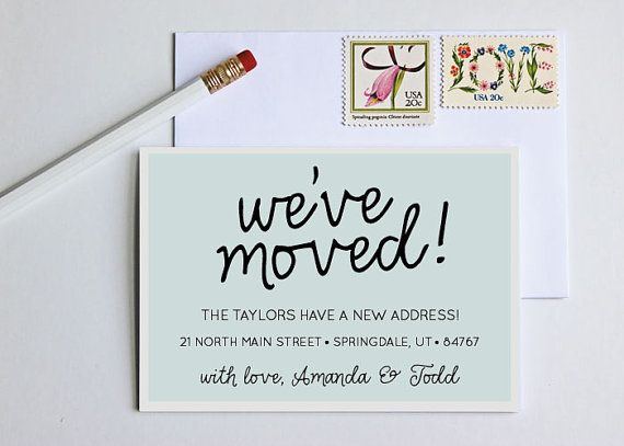 moving announcement change of address new home by theyellownote