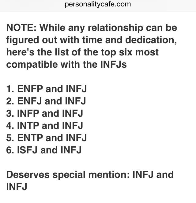 Dating infj female