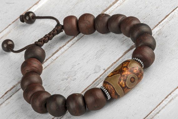 Mens Brown Bracelet Very Large Wooden Bead Bracelet Minimal Mens Fashion Jewelry Hipster Style Natural Wood Bead Bracelet Mens Fashion Jewelry Beaded Bracelets