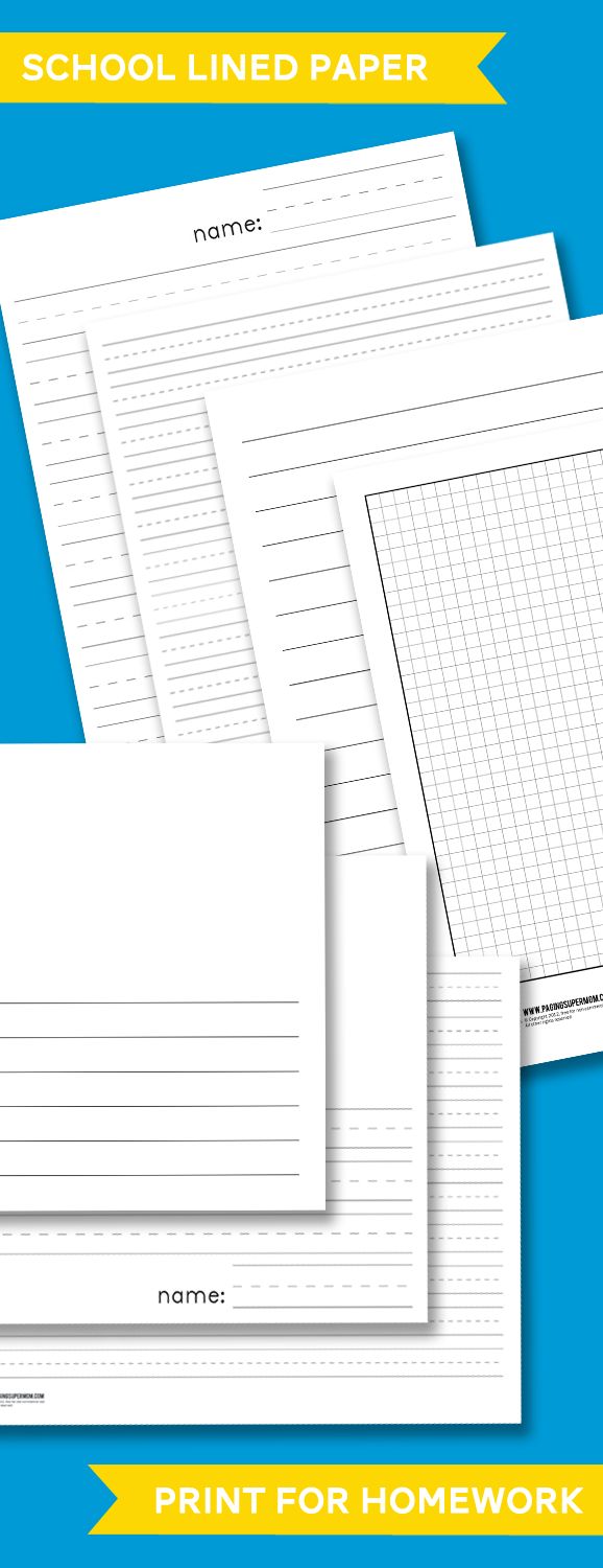 Free Printable School Lined Paper - Not only are these good for printing but they are also great to use in interactive whiteboards since they are PDFs. #Promethean ActivBoard users can save them and import them to ActivInspire to save as a flip chart file.
