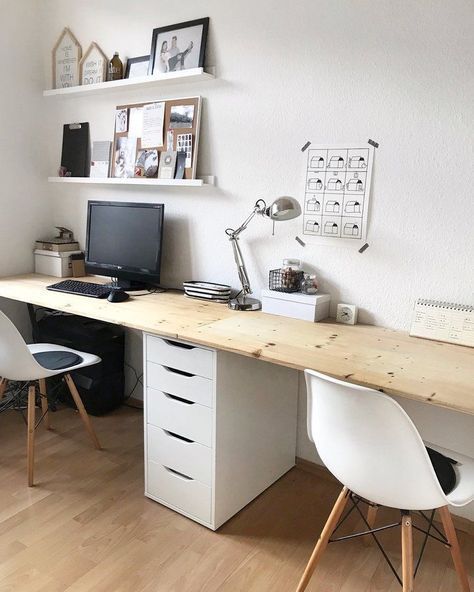 Schreibtisch Massivholz Grau - Moderner Massivholz-Schreibtisch: mit 2 Schublade/n - Hochwertige Materialien - 220 x 75 x 90 cm, konfigurierbar