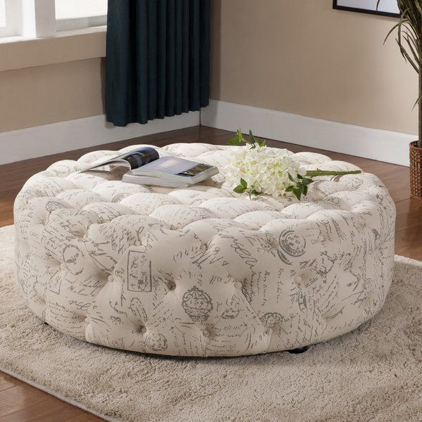 Hammond Ottoman Round Ottoman Coffee Table Modern Ottoman Tufted Ottoman