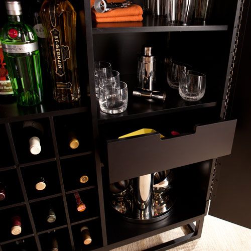 Southern Enterprises Harvey Multi Tonal Bar Cabinet Hz2347 In 2021 Modern Furniture Bar Cabinet Modern, Ashley Furniture Harvey Bar Cabinet
