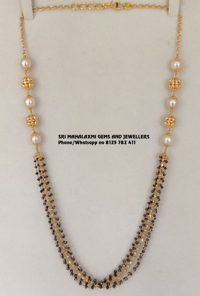 Indian Jewellery Designs Page 2 Of 1945 Latest Indian Jewellery Designs 2020 22 Pearl Jewelry Design Black Beaded Jewelry Black Beads Mangalsutra Design