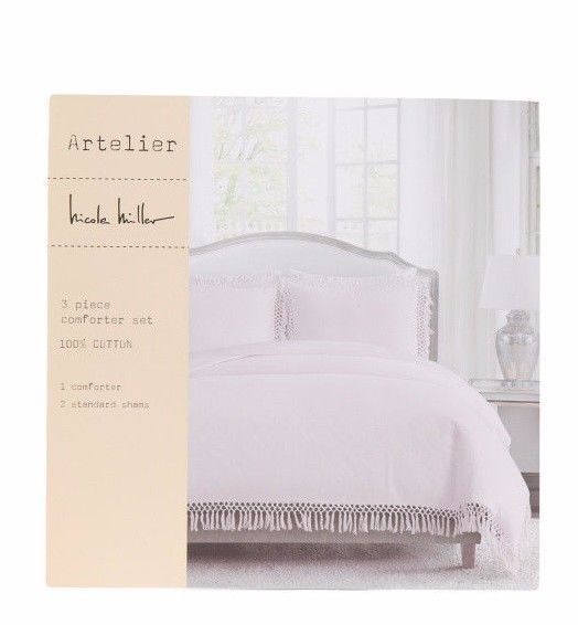 Nicole Miller Artelier 3pc Lasden Comforter Set Blush Pink Queen Size New Nicolemiller Sets - Nicole Miller Artelier Bedding Home Goods Nicole Miller Artelier 3pc Lasden Comforter Set Blush Pink Queen Size New Nicolemiller Sets - Nicole Miller Artelier Bedding Home Goods