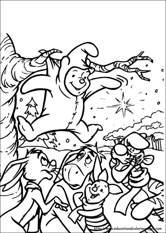 Winnie The Pooh Xmas Site With Hundreds Of Free Printable Coloring Pages Here Including A Whole Section Disney Characters Such As