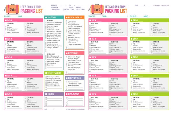 packing checklist and essentials for families on the go misc