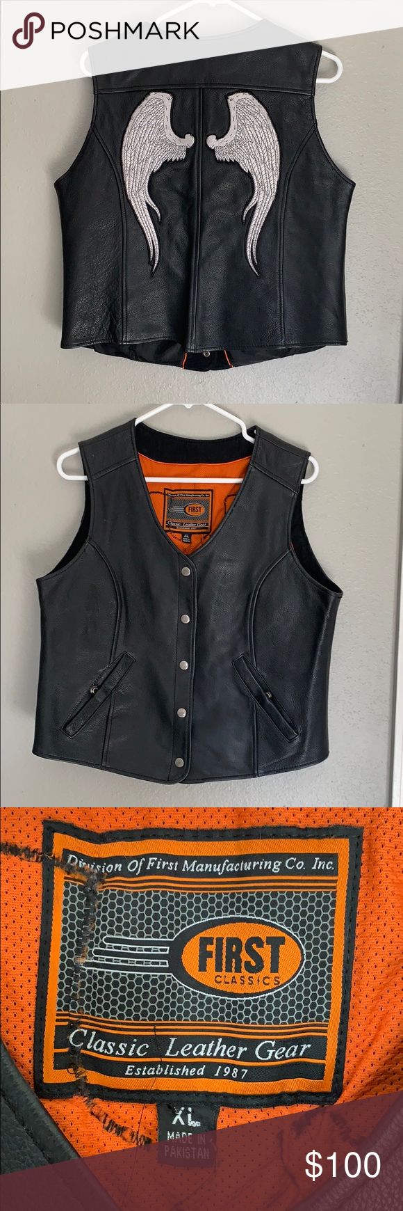Motorcycle vest | Motorcycle vest, Leather vest, Vest