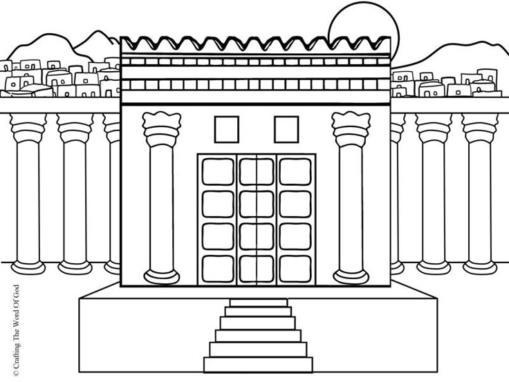 Solomons Temple Coloring Page Pages Are A Great Way To End Sunday
