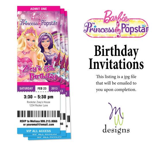 The 120 best Barbie Popstar Birthday images on Pinterest Birthday