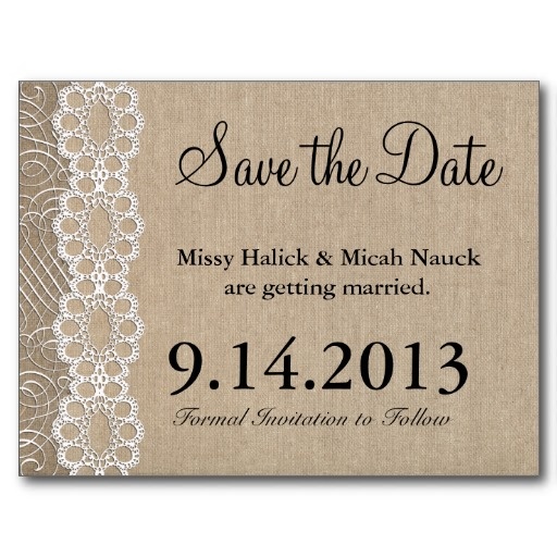 rustic save the dates postcards