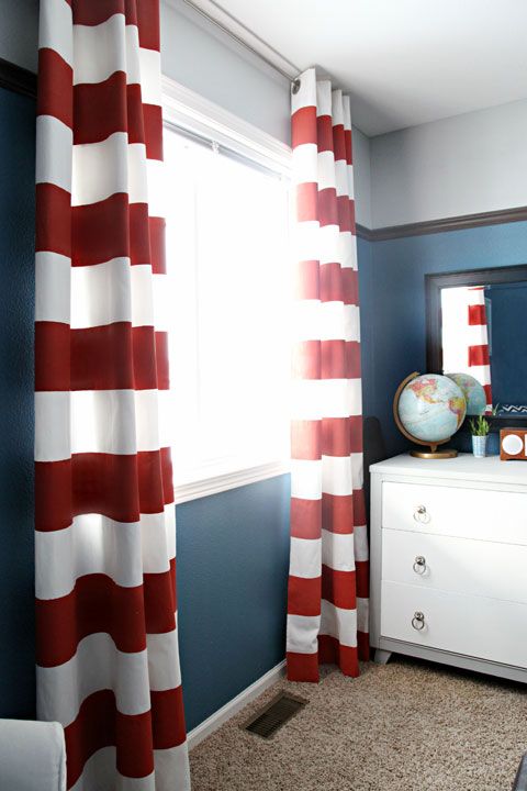 Diy Striped Curtains Crafts Pinterest Bedroom Diy Striped Curtains Crafts Pinterest Bedroom And Room