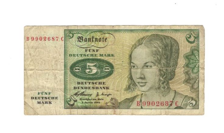 Germany, 1960 5 Deutsche Mark (With images) Marks