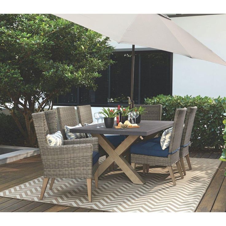 Home Decorators Collection Naples Grey All Weather Wicker Outdoor Wingback Dining Chair With Navy Cushions Set Of 2 Frs80660al 2pk Patio Lounge Patio Wingback Dining Chair, Home Decorators Naples Outdoor Furniture