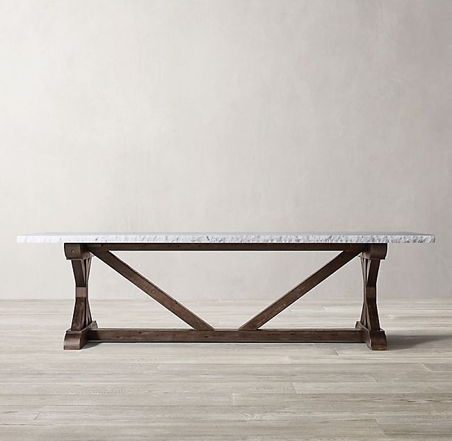 Salvaged Wood Marble X Base Rectangular Dining Table Rectangular Dining Table Dining Table Salvaged Wood