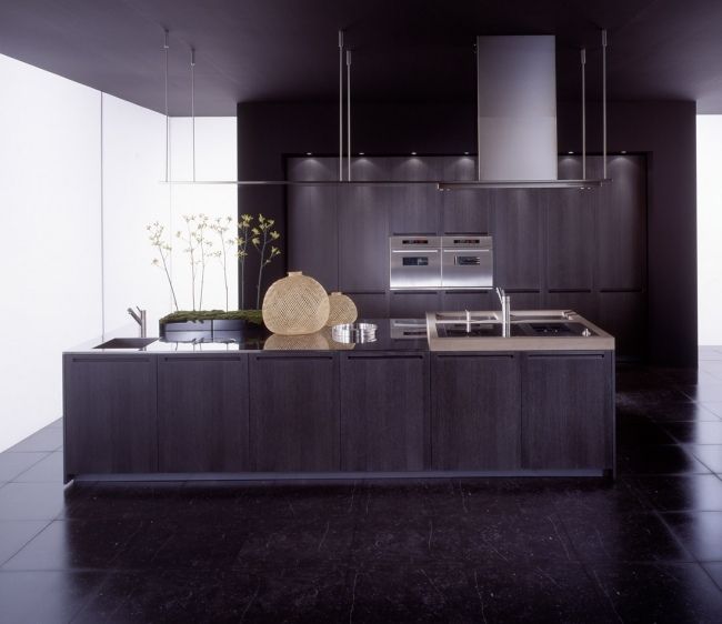 Boffi küche kochinsel dunkles holz furniere einbau küchengeräte - designer esstisch kaleidoskop effekte Boffi küche kochinsel dunkles holz furniere einbau küchengeräte - designer esstisch kaleidoskop effekte