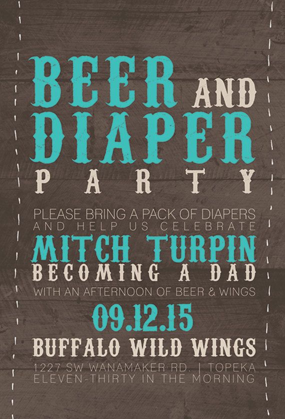 diaper party invites