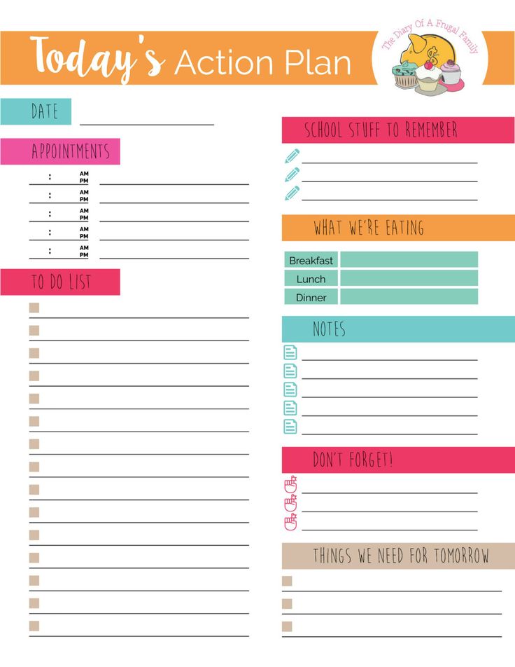 daily tasks checklist