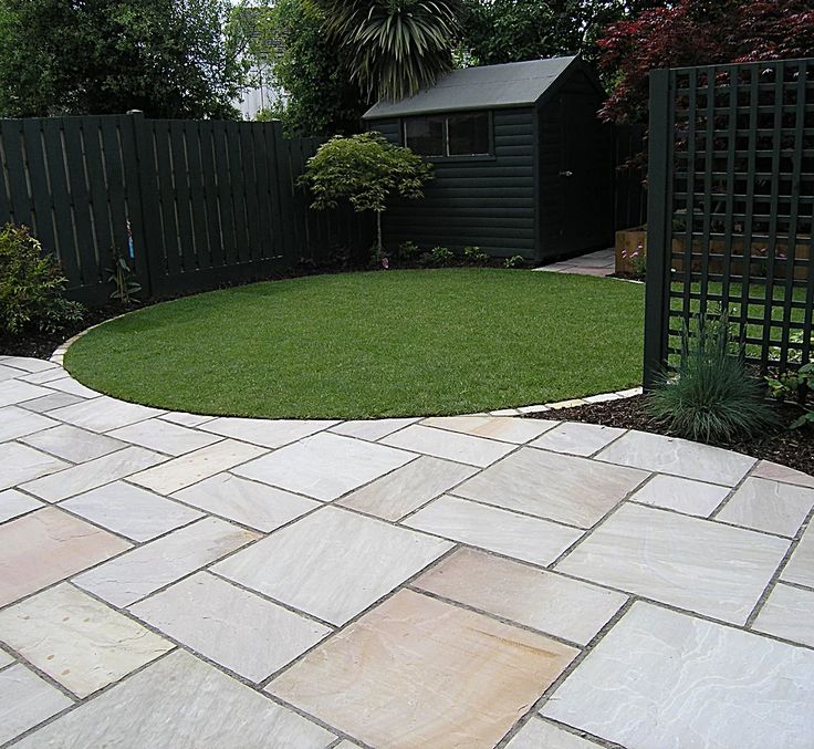 Pattern Imprinted Concrete Manchester Garden Paving Slabs Sloped Garden Paving, How To Lay Patio Slabs Over Grass