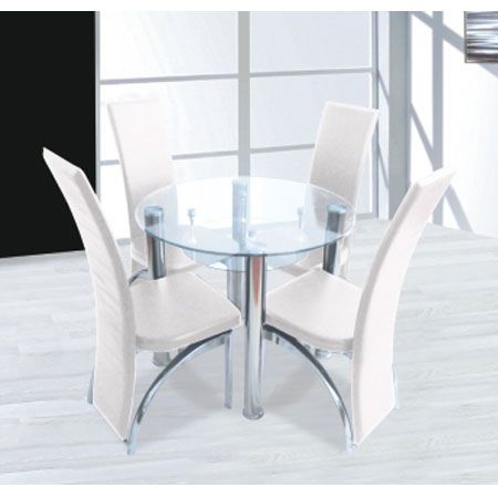 100 Best 4 Seater Glass Dining Sets Images On Pinterest Compact Round Clear Glass Dining Table And 4 Cream Dining Chairs - 100 Best 4 Seater Glass Dining Sets Images On Pinterest