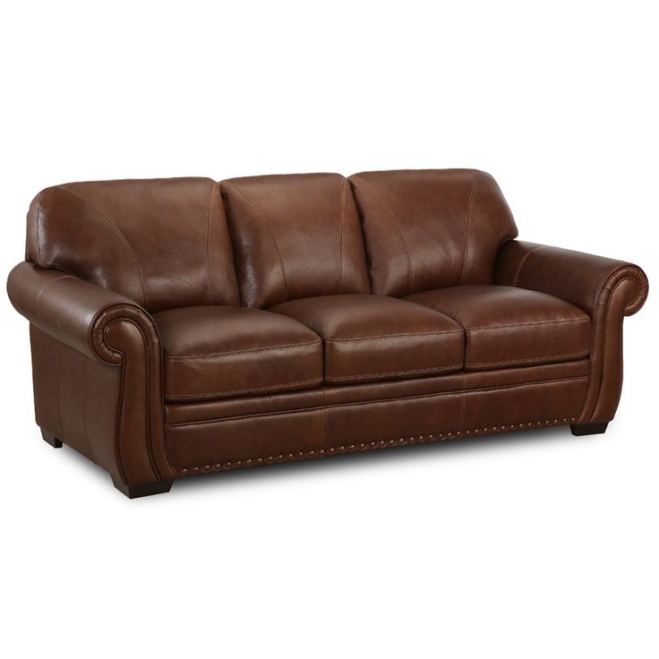 97 Best Leather Love Images On Pinterest Mattress Mattresses And Top Grain Leather Nailhead Trim Scrolled Arms Simon Li Amarillo Traditional Brown