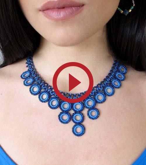 Blue Chic Crochet Necklace