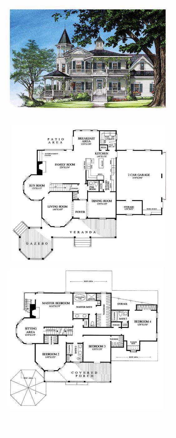 Victorian House Plan 86291 | Total Living Area: 3131 sq. ft., 4 bedrooms and 3.5...