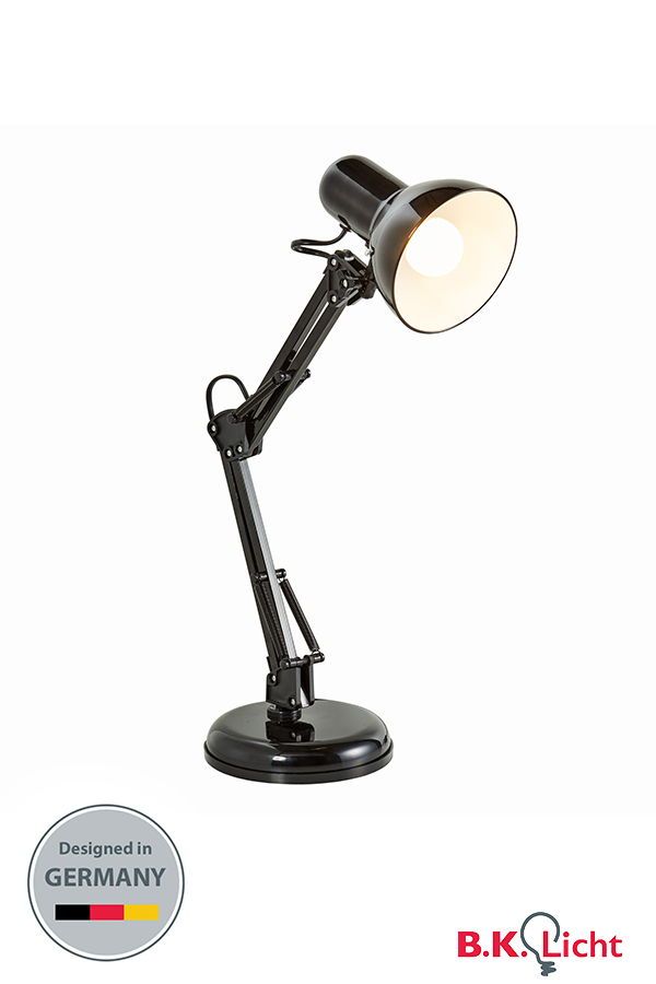 Tischlampe Leseleuchte Einfach Nachttischlampe Schreibtischleuchte Schwarz