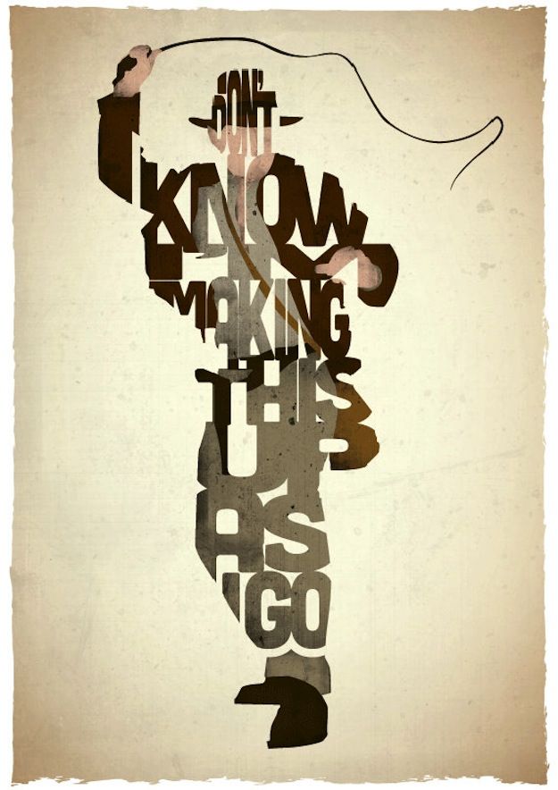 Typographic Film Posters Depict Cinemas Best Lines Typographic Film Posters Depict Cinemas Best Lines