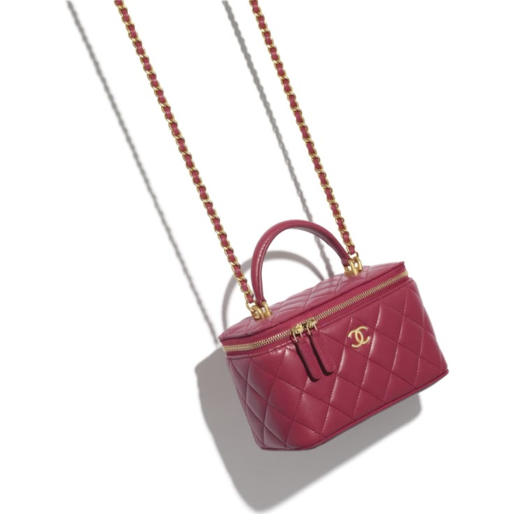 Lambskin Gold-Tone Metal Pink Vanity with Chain | CHANEL | Chanel bag, Chanel vanity case, Bags Lambskin Gold-Tone Metal Pink Vanity with Chain | CHANEL | Chanel bag, Chanel vanity case, Bags