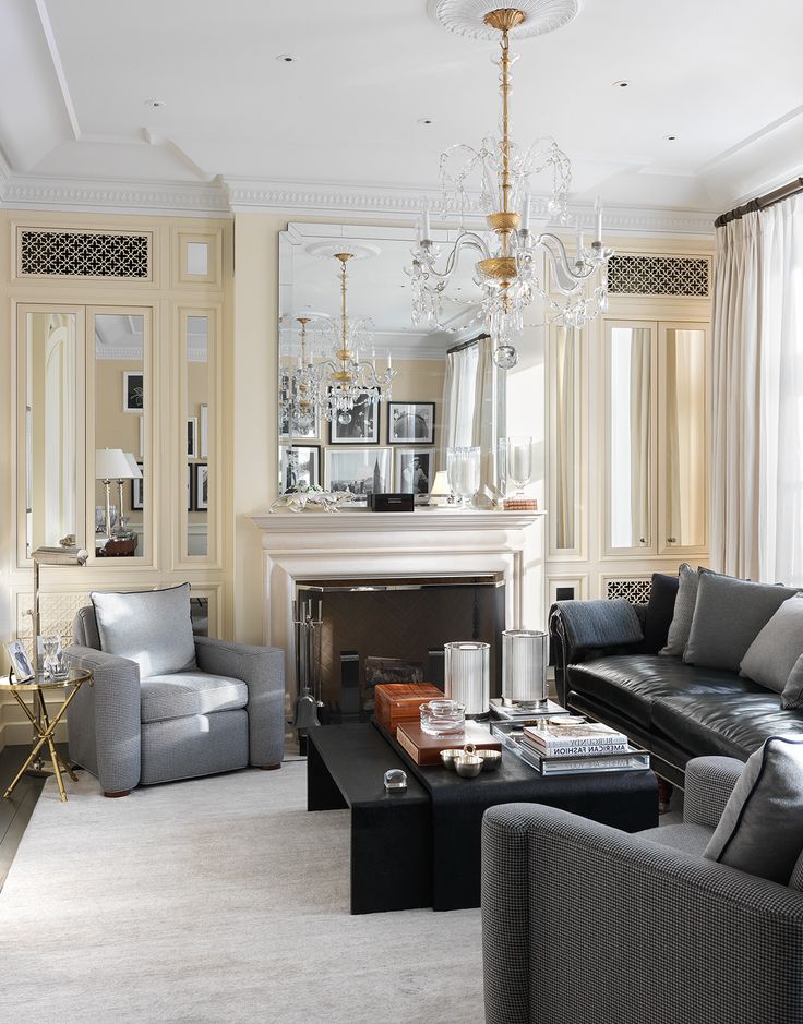 Гостиная с камином: 110 новых идей для дизайна Luxury living room, Comfy living